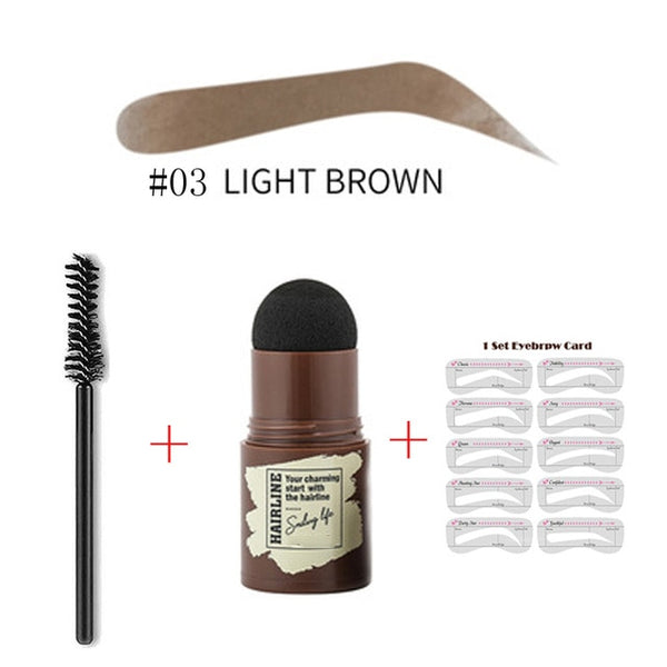 New Brow Stamp Shaping Kit Eyebrow Stamp Waterproof Long Stick Shape Stamp Brow Lasting Natural Contouring