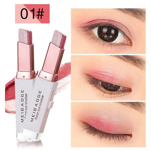 Double Color Glitter Eye shadow Stick Matte Eyeshadow Makeup Waterproof Bicolor Shimmer Cosmetics Beauty Makeup Tool