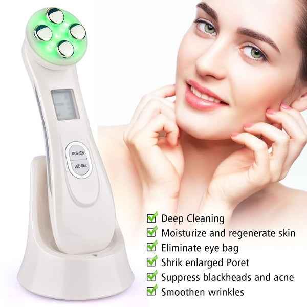 Electroporation LED Photon Facial RF Radio Frequency Skin Rejuvenation EMS Mesotherapy for Tighten Face Lift Beauty Treatment