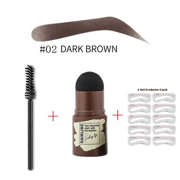 New Brow Stamp Shaping Kit Eyebrow Stamp Waterproof Long Stick Shape Stamp Brow Lasting Natural Contouring