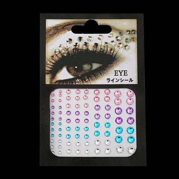 Fashion Women Tattoo Diamond Makeup Eyeliner Eyeshadow Face Sticker Jewel Eyes Makeup Crystal Eyes Sticker