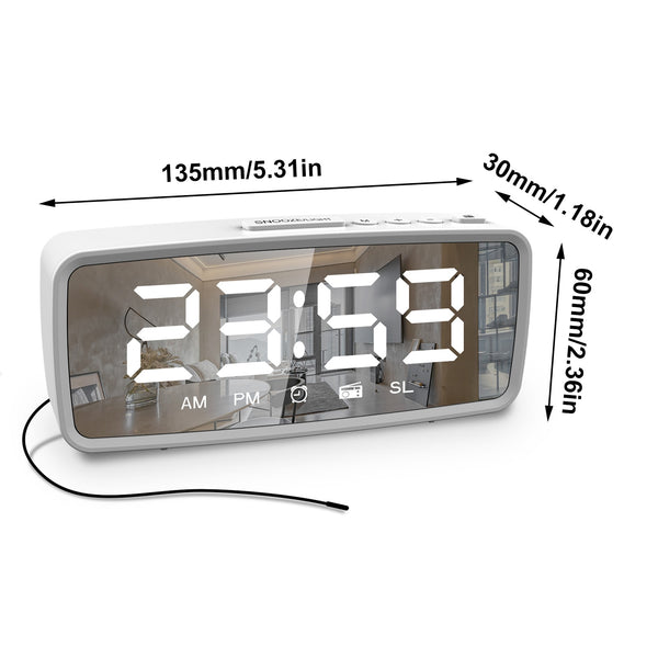 LED Digital Projection Alarm Clock Watch Table Electronic Desktop Clocks USB Wake Up FM Radio Time Ceiling Projector Function