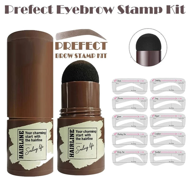 New Brow Stamp Shaping Kit Eyebrow Stamp Waterproof Long Stick Shape Stamp Brow Lasting Natural Contouring