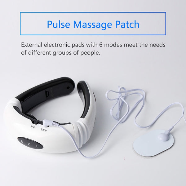 Electric Pulse Back and Neck Massager Far Infrared Heating Pain Relief Health Care Relaxation Tool Intelligent Cervical Massager