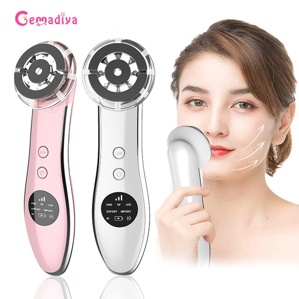 Face Massager Skin Rejuvenation Radio Mesotherapy LED Facial Lifting Beauty Vibration Wrinkle Removal Anti Aging Radio Frequency