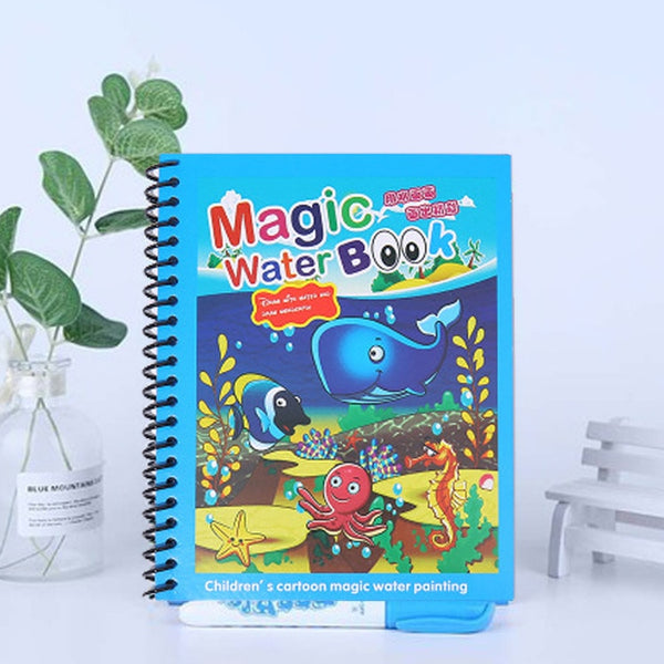 Montessori Toys Reusable Coloring Book Magical Water Drawing Book Sensory Early Education Toys for Kids Birthday Gift