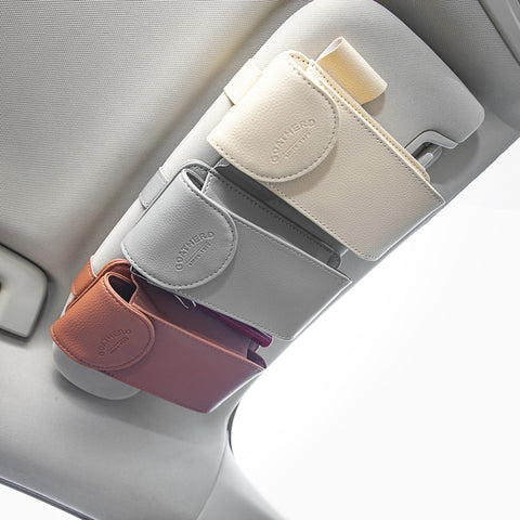 Car Auto Sun Visor Point Pocket Organizer Pouch Bag Card Glasses Storage Holder Car-styling IC Card Holder Sunshade Bag