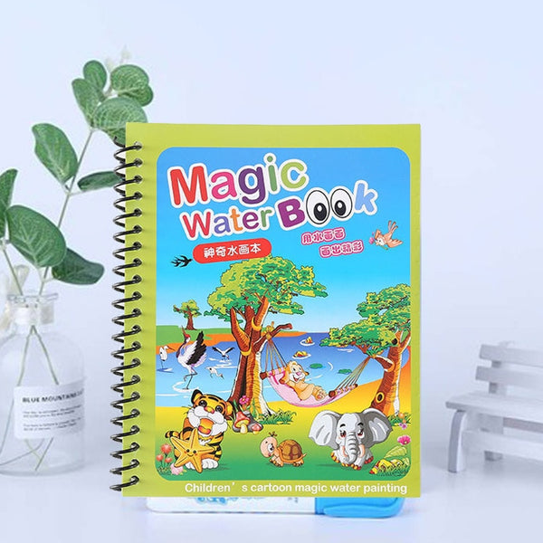 Montessori Toys Reusable Coloring Book Magical Water Drawing Book Sensory Early Education Toys for Kids Birthday Gift